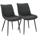 WOLTU Chaise de Salle à Manger Lot de 2, Moderne Chaise de Cuisine, Chaise scandinave, Chaise Coiffeuse, pour Salle de Séjour, Chambre à Coucher, en Tissu Scientifique et métal Bordeaux BH248an-2