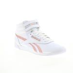 Reebok Freestyle F/S HI Womens White Leather Lifestyle Trainers Shoes