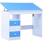 Avimac - Bureau pour enfants Inclinable Bleu et blanc