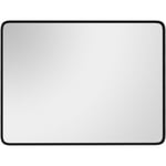 Homcom - Miroir rectangulaire mural 91,4 x 61 cm cadre en aluminium style minimaliste décoration noir