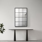 [en.casa] - Miroir mural Cupello rectangulaire 90 x 60 cm noir mat