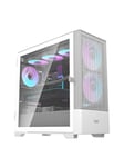 Darkflash DK415 computer case + 2 fans (white) - Kabinett - Miditower - Hvit