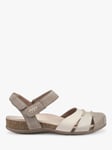 Hotter Denali Wide Fit Nubuck Sandals, Mink/Multi