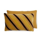 HKliving Striped velvet kudde 30x50 cm Honey