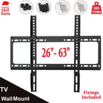 TV WALL BRACKET MOUNT SLIM FOR 26 30 32 40 42 50 63" INCH FLAT 3D LCD LED Uk