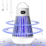 Tuocal Mosquito Killer Lamp, Bug Zapper Fly Zapper Fly Catcher 2000mAh Rechargeable 2 in 1 Killer with Ultraviolet Lamp And Lighting Lamp, 360° Attract Zap Flying Insect For Camping Indoor Outdoor