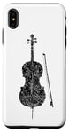 Coque pour iPhone XS Max Cello et Archet (Noir Ancien) Violoncello