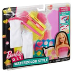 Mattel - Poupée Barbie . ROBE ATELIER AQUARELLE .CREE TOI MEME TA ROBE .LAVABLE