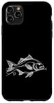 Coque pour iPhone 11 Pro Max Line Art Poisson & Ichtyologiste Dorado Doré