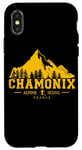 Coque pour iPhone X/XS Chamonix France Station de Ski Alpin Alpes Françaises