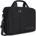 DOMISO 15,6 Pouces Imperméable Sacoche de Protection Ordinateur Portable Sac à Bandoulière Serviette pour 15,6" HP Pavilion 15 Envy 15/ASUS ZenBook Chromebook 15/Ideapad ThinkPad/Legion 5 Gen 6,Noir