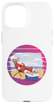 iPhone 15 Santa at the beach jolly Santa lounging on the sand Xmas Case