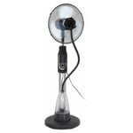 Paris Prix - Ventilateur brumisateur oscillant 40W 3 vitesses H130cm D40cm connecté Noir