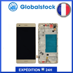 Ecran LCD + vitre tactile sur châssis pour Huawei Ascend P8 Lite Gold/Or + Outil