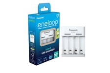 Panasonic Eneloop USB Batterilader til 4 stk. AA/AAA