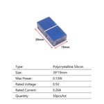 (TYN1 39x19)50kpl/setti Aurinkopaneeli 0.5V 320mA Aurinkopaneelit Cell DIY Akun lataus 39*19 52*19/26/39/52 72*26/39/52mm polypii.