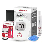 sinocare Diabetes Testing Kit/Blood Sugar Monitor Safe AQ Voice/Glucometer with Voice Reminder and Light Warning/Blood Sugar Test Kit with Lancing Devices & Strips x 25 -in mmol/L