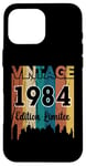 Coque pour iPhone 16 Pro Max Vintage 1984 Anniversaire 41 ans Homme Femme Année 80