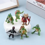 6PCS Teenage Mutant Turtles Anime Actionfigur Leksaker Modell Des OneSize