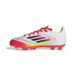 adidas F50 League Football Boots FG/MG Kids Chaussures, Cloud White/Core Black/Solar Yellow, 33 EU