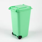 Mini Desktop papperskorg Plastsoptunnor med lock Hushållskl Green One Size