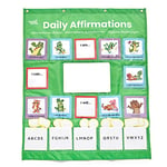 Learning Resources Quotidiennes, Cartes Pleine Conscience, Affirmations positives pour Enfants, Tableau à Poches pour décorer la Classe, activités d’Apprentissage socio-émotionnel, 95378