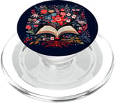 Bookworm Fleurs Avid Reader Floral Livre Lecture Nerd PopSockets PopGrip pour MagSafe