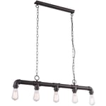 Luminaire suspendu vintage lampe pendule spots tube design or noir salon salle à manger