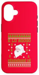 Coque pour iPhone 16 2024 Famille Noël Unique Ugly Red