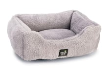 Beeztees Minus One Nox Panier carré pour Chat Gris Clair 48 x 37 x 18 cm