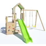 Aire de jeux en bois 2,20 m ULTRA XPERIENCE - TRIGANO JARDIN - Mur d'escalade...