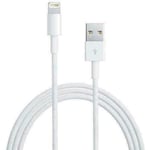 KABEL FÖR IPHONE X 8 7 6 5 S SE PLUS IPOD IPAD FÖRSTÄRKAD USB-LADDARE VIT Nyhet