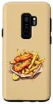 Coque pour Galaxy S9+ Fish and Chips Food Lover Dessin Unique Vintage Hommes Femmes