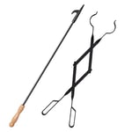 Ensembles D'outils de Cheminée, Foyer, Pinces à Feu, Ensemble de Compagnon de Feu, Kit D'outils de Feu Accessoires de Cheminée pour Brûleur Cheminée Poker Poêle à Bois