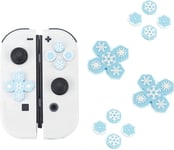 Abxy Lot De Capuchons De Boutons En Forme De Croix En Silicone Pastel Compatible Avec Nintendo Switch/Oled Joy-Con (Flocon De Neige)