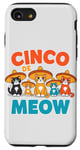 Coque pour iPhone SE (2020) / 7 / 8 Funny Cinco de Meow Cats Cinco de Mayo, amateur de fêtes mexicaines