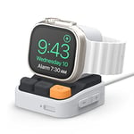 elago Support Chargeur W9 Compatible avec Apple Watch Ultra2/Ultra, Séries 10/9/8/7/6/5/4/3/2/1/SE, Compatible avec Samsung Galaxy Watch 7/Ultra, 6/6 Classic, 5/5 Pro [Câble Non Inclus] (Gris)