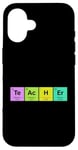 Coque pour iPhone 16 STEM Cadeau Science et Chimie Éléments de chimiste pour enseignant