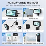 Tlily - Tuya Smart WiFi Capteur de TempéRature et D'Humidité ThermomèTre HygromèTre Sans avec Alarme Liaison à Distance lcd pour - a