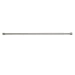 iDesign tringle extensible pour rideau de douche, extra-petite barre de douche en acier inoxydable, rideau douche sans perçage pour douche ou baignoire, argenté mat 66 - 107 cm