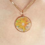 9ct Gold Hologram Pendant - Bullet Hole Shattered Glass (Small) + 20" Chain