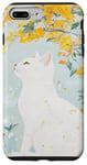 iPhone 7 Plus/8 Plus White Cat Artwork Blooming Osmanthus Flower Nature Case