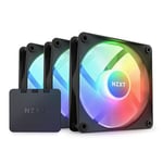 NZXT F120 RGB Core 120mm PWM Fan 3 Pack with Controller Black