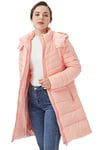 Orolay Manteau Long D'hiver en Duvet pour Femme avec Col Montant Rose XS