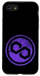 Coque pour iPhone SE (2020) / 7 / 8 Logo de pièce de monnaie crypto MATIC vintage polygone