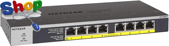 8  Port  Poe  Switch ( GS108LP ) -  Gigabit  Ethernet  Unmanaged  Network  Switc