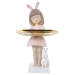 Alexandra House Living Figurine décorative Rose en Plastique Oreilles 13 x 14 x 31 cm Plateau