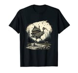 Walking House on Chicken Legs Slavic folklore Baba Yaga Art T-Shirt