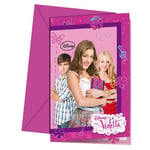 Lot de 6 Cartes d'invitations Violetta pour Anniversaire