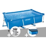 Intex - Kit piscine tubulaire rectangulaire 3,00 x 2,00 x 0,75 m + Filtration à cartouche + Bâche de protection